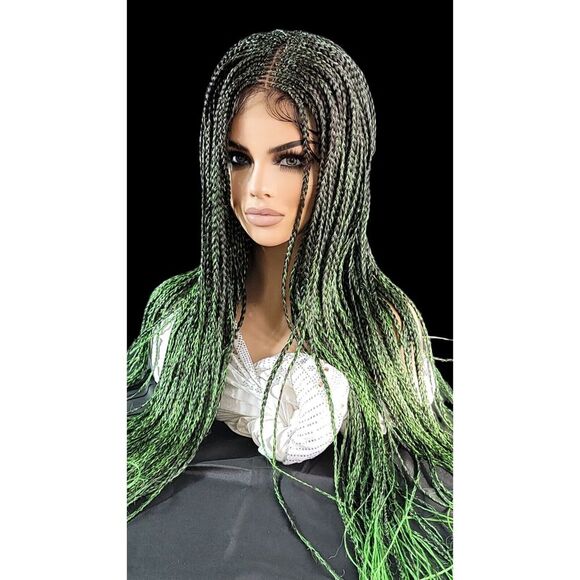 Braided wig 100% handmade, ombre wig, NWT exotic colors absolutely beautiful - Picture 7 of 10